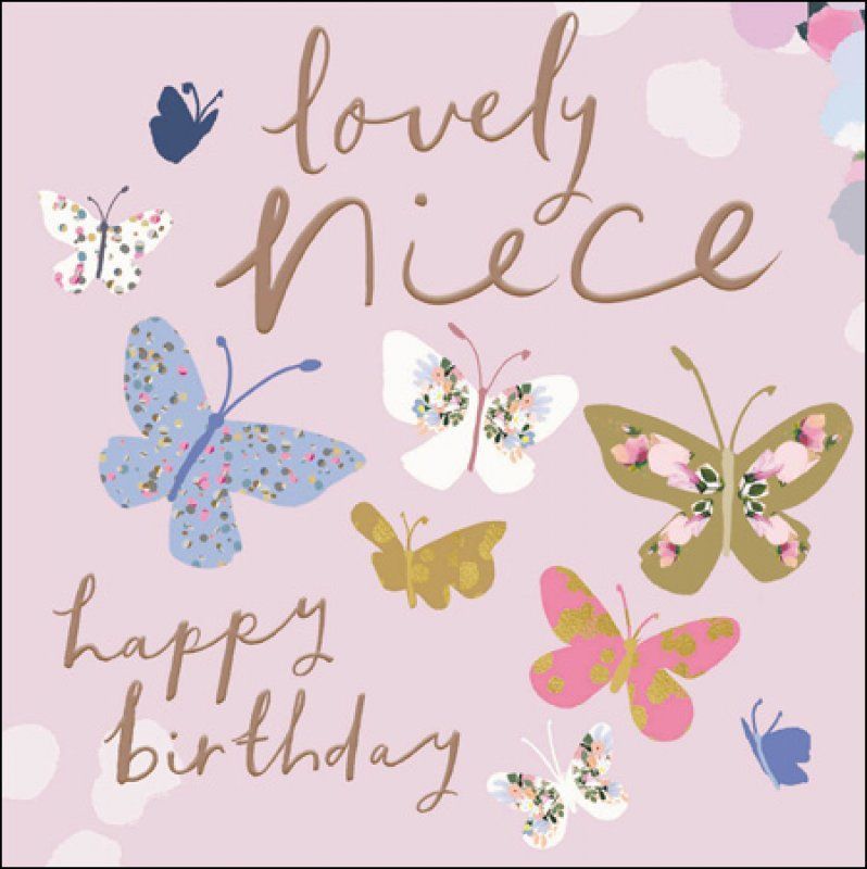 Niece Birthday card - Butterflies - The Richard Harvey Collection