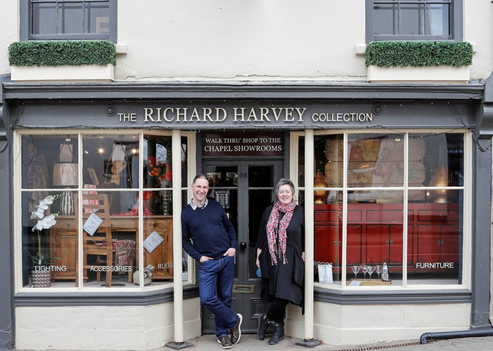 A photo of The Richard Harvey Collection's store front in Shipston-on-Stour